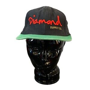 DIAMOND SUPPLY Hat Cap Snapback Green Red Black Embroidered Adult Casual